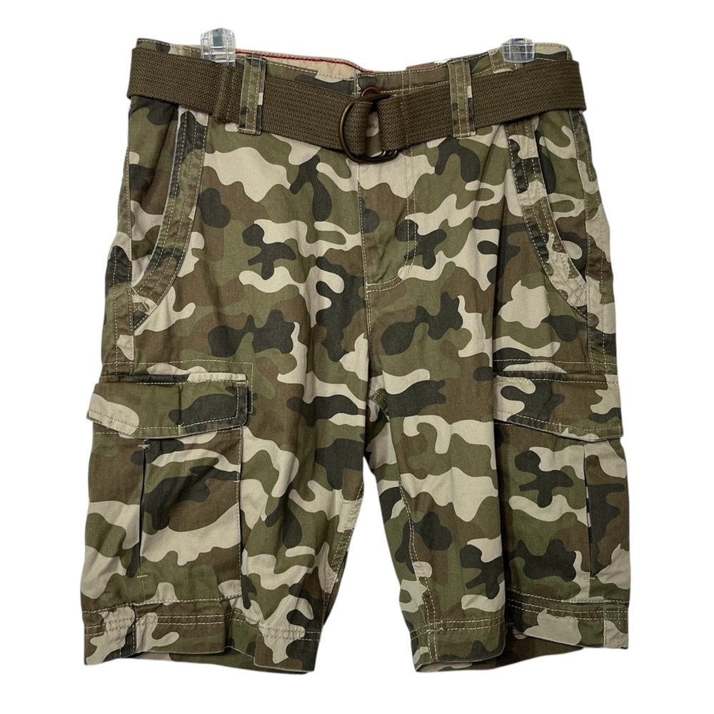 Red Camel Olive Camo‎ Men's 31 Waist Cargo Shorts With Belt